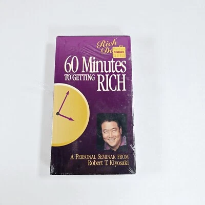 NEW Rich Dads 60 Minutes to Getting Rich VHS A Personal Seminar Robert Kiyosaki - Image 1 of 3