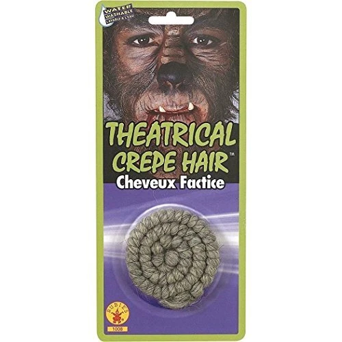 Dark Brown Theatrical Facial Crepe Hair Make up Costume Accessory Werewolf