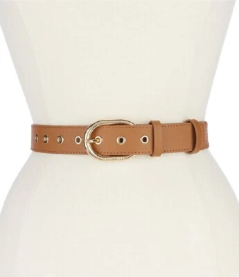 Cinturón para mujer Michael Kors de cuero transparente con logotipo marrón Foto 1 de 2