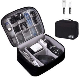Electronic Accessories Bag Travel Cable Organizer Three-Layer for Ipad Mini, Kin - Picture 1 of 7