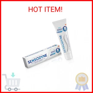 Pasta de dientes Sensodyne Repair and Protect Mint, pasta de dientes para dientes sensibles y - Imagen 1 de 2