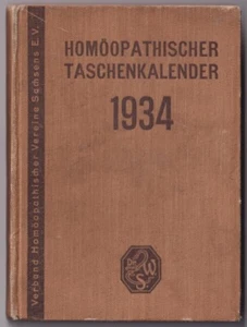Homöopathischer Taschenkalender 1934 Sachsen Dr. Willmar Schwabe Homöopathie - Bild 1 von 4