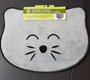 Cat Pet Dog Food Placement Mat Non slip Gray NEW - Picture 1 of 2