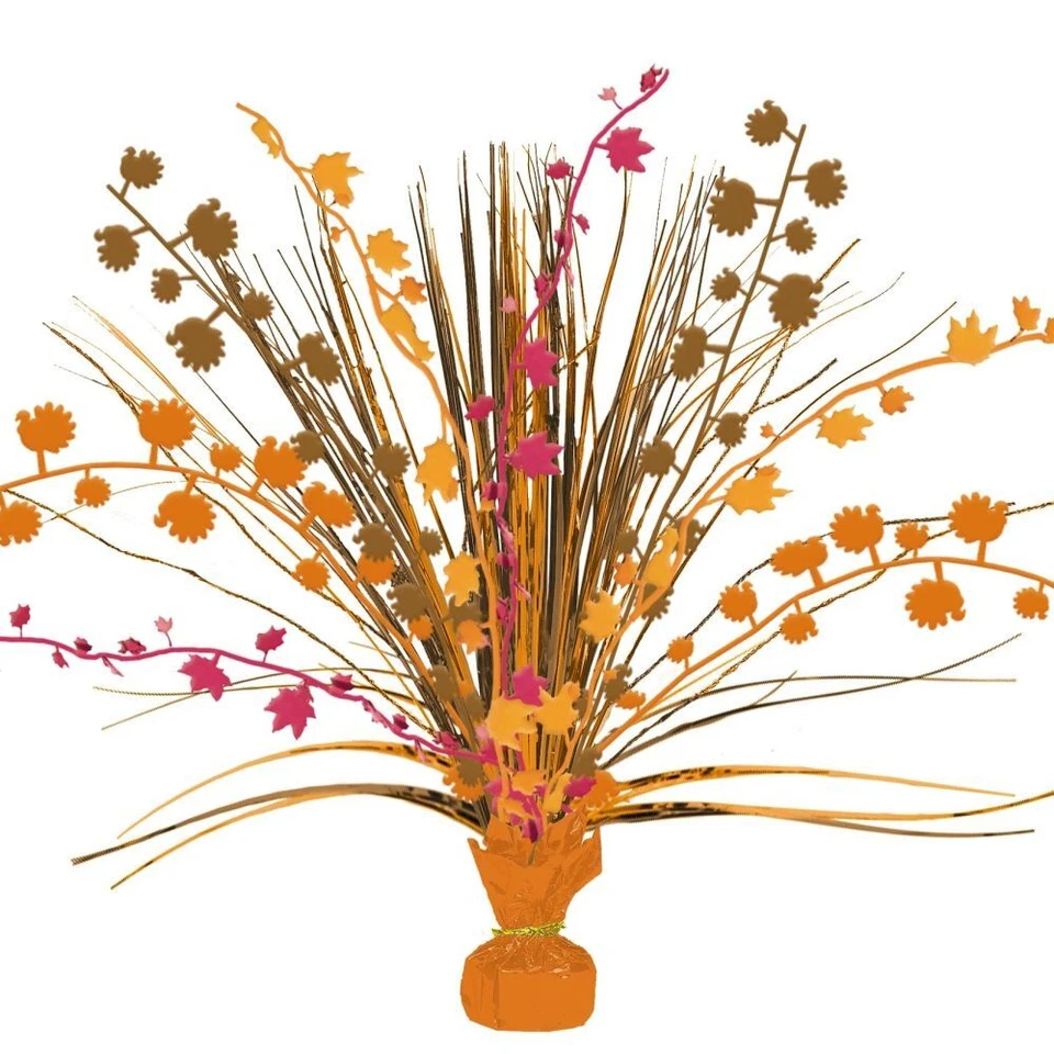 Thanksgiving Spray Centerpiece 12" Foil Thanksgiving Party Decorations Supplies - Image 1 of 1