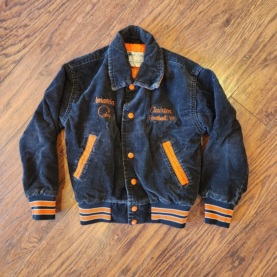 Chaqueta De Colección West Wind Varsity Champs Pana Fútbol Clairton Años 80 Disfraz Juvenil Foto 1 de 4
