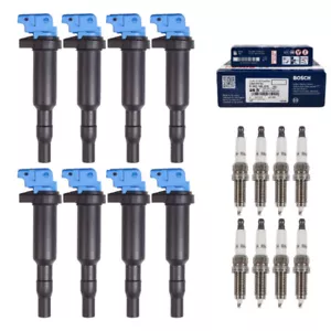 New Set of 8 Performance Iginition Coil & Bosch Spark Plug for BMW 4.4L V8 - Picture 1 of 10