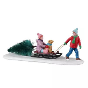 Trineo para perros Lemax 2023 Bringing Home Our Tree Vail Village #33628 Brother Sister - Imagen 1 de 4