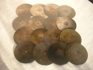 16 Blechplatten 14,5cm Symphonion Spieluhr Spieldose music box 5 3/4" discs 16 - Bild 1 von 12