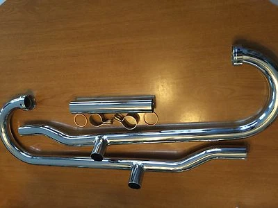 DE COLECCIÓN BMW R67, R67/2 R67/3 HERMOSO PAQUETE DE CABEZAL DE ESCAPE CROMADO AJUSTE PRECISO Foto 1 de 2