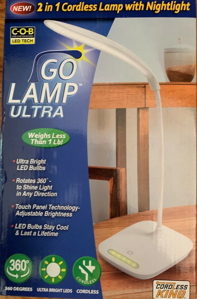 Cordless King Go Lamp Ultra With Built In Night Light-white Desk Lamp - Image 1 of 1