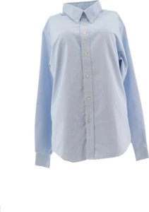 Lands' End Boys Long Slv Oxford Dress Shirt Blue 8 NWOT (914) - Picture 1 of 8