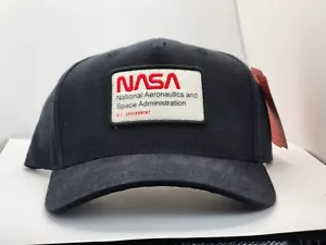 American Needle NASA Aufnäher schwarz Druckknopflasche Trucker Mütze - Bild 1 von 4