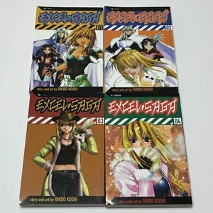 Excel Saga Vol 1,2,3, 4 Rikdo Koshi Inglés Manga Viz Media Comercio Libro de bolsillo - Imagen 1 de 7
