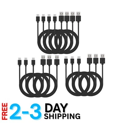 10-Pack USB C Charge Cables 3ft - Fast Charging Type C for Smartphones & Tablets - Image 1 of 4