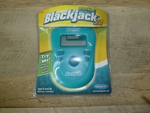 Radica Pocket Blackjack 21 elektronisches Handspiel neu in pkg - - Bild 1 von 2