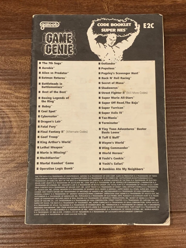 Game Genie Super NES Nintendo SNES E2C Galoob Strategy Magazine Players Guide - Image 1 of 1