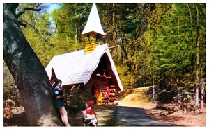 Santa's Village Sky Forest CA near Lake Arrowhead Elves Vintage Chrome Postcard - Picture 1 of 3