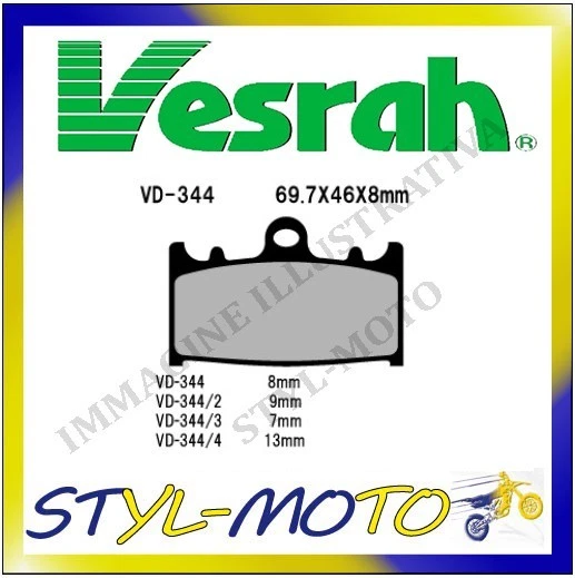 VD-344 PASTIGLIE ANTERIORI ORGANICHE HUSABERG FS 650 E SUPER MOTARD 2001 - Изображение 1 из 1