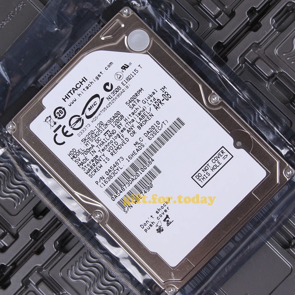 HITACHI 120 GB 5400 RPM SATA 2.5" (HTS542512K9SA00) Internal Hard Drive HDD - Image 1 of 1