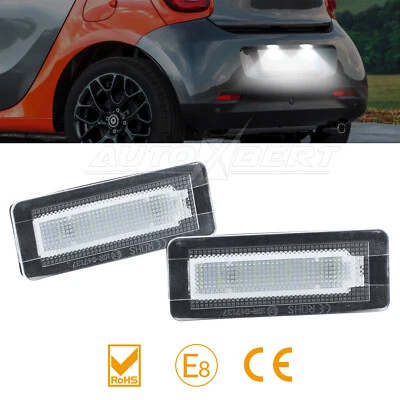 2stk Weißes für Smart W450 W451 W453 LED Kennzeichenleuchte Nummernschildleuchte - Bild 1 von 4