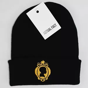 Actual Fact J Dilla silhouette Cameo Hip Hop Roll Up Black Beanie Hat - Picture 1 of 3