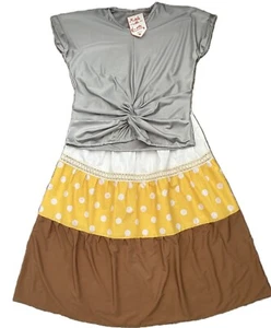 Women's twist knot top and skirt - Picture 1 of 8