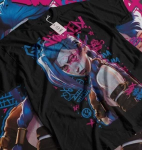 Jinx Arcane T-Shirt Japanese Anime Cartoon Jinx Arcane Graphic T-Shirt All Size - Bild 1 von 16