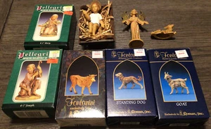 Set Fontanini Roman OX DOG GOAT Standing Figure Heirloom Nativity Italy 1992 - Picture 1 of 5
