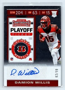 Damion Willis Bengals #d/99 2019 Contenders boleto de playoff de novato SP automático - Imagen 1 de 2
