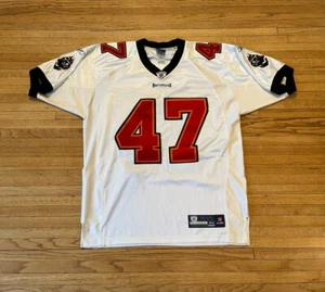 Tampa Bay Buccaneers John Lynch Authentic Reebok Jersey Mens XL 50 White EUC - Picture 1 of 12