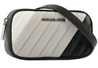 Nwb Michael Kors Rose Quilted Convertible Belt Bag Black Gray $348 Dust Bag Fs
