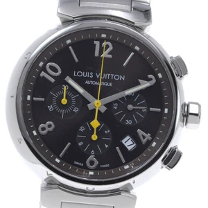 LOUIS VUITTON Tambour Q1121 Chronograph Brown Dial Automatic Men's Watch_862385 - Picture 1 of 7