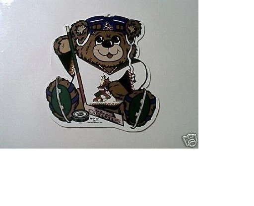 MINT 1996 NEVER HUNG UP NOS PHOENIX COYOTES DICUT "NHL HOCKEY TEDDY BEAR" SIGN - Image 1 of 1