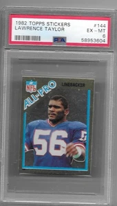 Lawrence Taylor 1982 Topps Stickers Rookie Card #6 Graded Ex/Mint PSA 6 - Picture 1 of 1