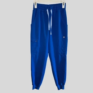 FIGS Uman Relaxed Jogger Scrub Pants Women’s XS Royal Blue FIONx 11 Pocket - Picture 1 of 14