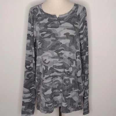 Новый без ЯРЛЫКОВ Michael Stars женщин серый камуфляж длинным рукавом рубашка размер средний - Изображение 1 из 4