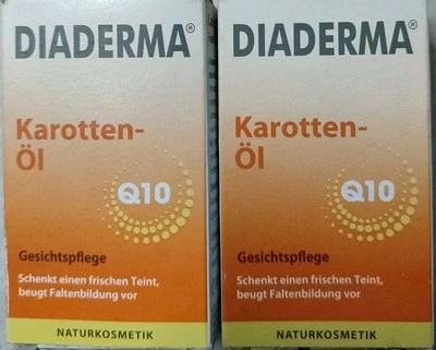 2x30ml Diaderma Glow Karotten-Öl Gesichtspflege Q10 | schenkt frischen Teint