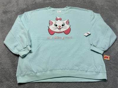 NEW Walt Disney World Sweater Womens Large Blue Marie Aristocats Pullover Parks - Image 1 of 4