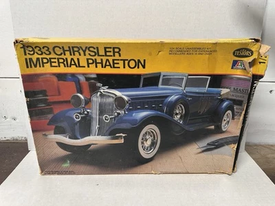 Testors 1933 Chrysler Imperial Phaeton 1/24 Model Kit #834 1982 (UNBUILT / READ) - Image 1 of 4