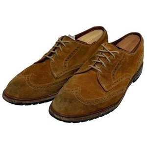 Scarpa da uomo Allen Edmonds Big Sur taglia 10,5 EEE Brogue scamosciata marrone chiaro marrone chiaro - Foto 1 di 18