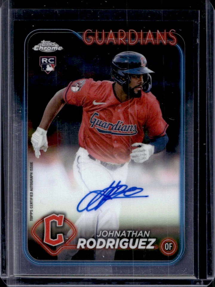 2024 Topps Chrome Update Johnathan Rodriguez Auto RC Rookie #RA-JR Guardians - Image 1 of 2