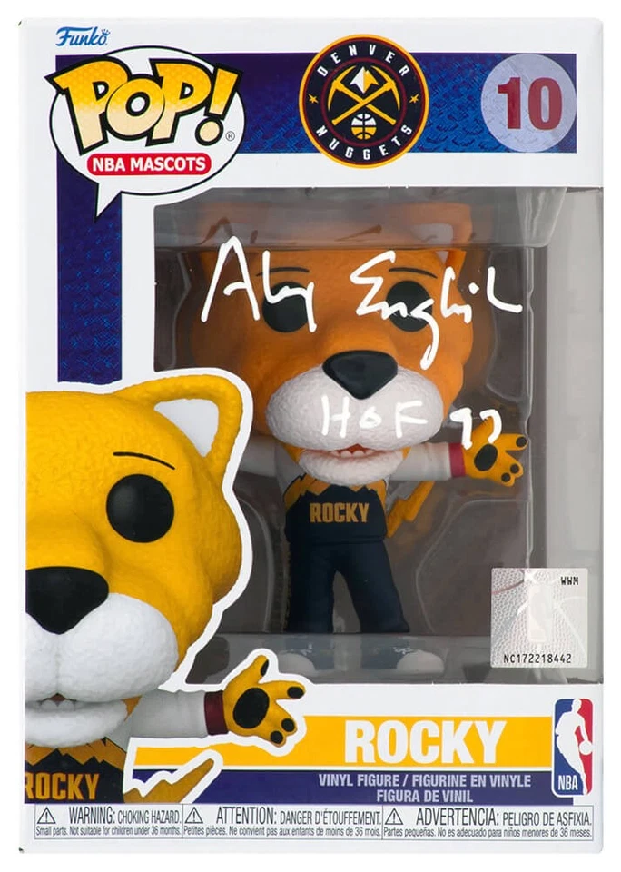 Muñeca Funko Pop Mascota 'Rocky' firmada por Alex English Nuggets #10 con HOF'97 - (CERTIFICADO DE AUTENTICIDAD SS) Foto 1 de 1