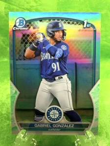 Gabriel Gonzalez - Lunar Glow - 2023 Bowman Chrome #BCP-133 Seattle Mariners - Picture 1 of 11