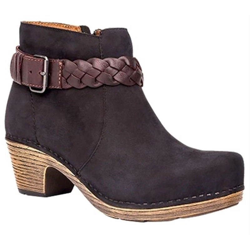 Botín Dansko Tivoli Michelle Cuero Negro Hebilla Trenzada Talla 6/36 Foto 1 de 4