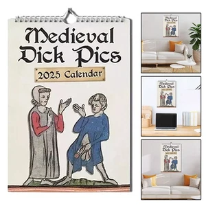 Medieval Dick Pics 2025 Kalender, Strange Medieval Dick Wandkalender Lustiges+ - Bild 1 von 10