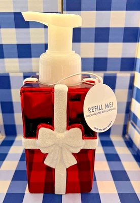Bath &  Body Works PRESENT GIFT Foaming Soap Dispenser Christmas Bow  NEW 2024 - Image 1 of 3