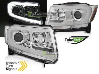 Faros halógenos cromados para Jeep Grand Cherokee IV WK2 Pre-FL 2011-2013 especificación UE Foto 1 de 4