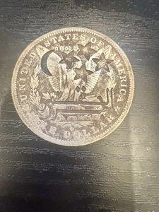 1886 Morgan Silver Dollar • Philadelphia COUNTERMARKED • Collector Coin RARE - Picture 1 of 2