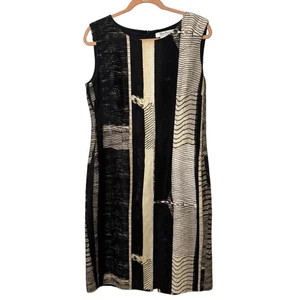 Max Mara Size 14 Made in Italy Abstract Print Shift Dress MaxMara - Picture 1 of 10