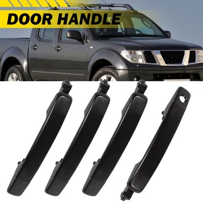4PCS Exterior Door Handle Rear Left Right For 2005-2008 Nissan Frontier EOOH - Image 1 of 4